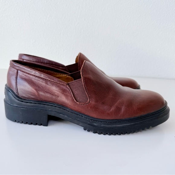 Vintage Cole Haan F6500 Brown Leather Lug Sole Loafers Made in Brazil-Women’s 7B - Picture 3 of 14